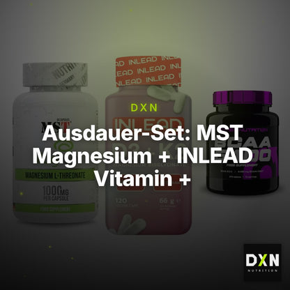 Ausdauer-Set: MST Magnesium + INLEAD Vitamin + Scitec BCAA 6400 – Clean Showcase Plus