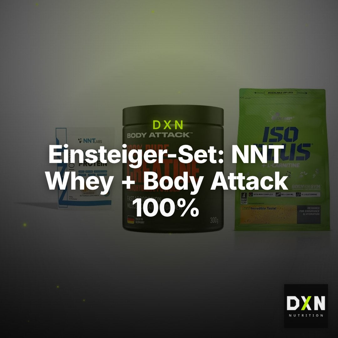 Einsteiger-Set: NNT Whey + Body Attack 100% + Olimp Iso Plus – Clean Showcase Plus