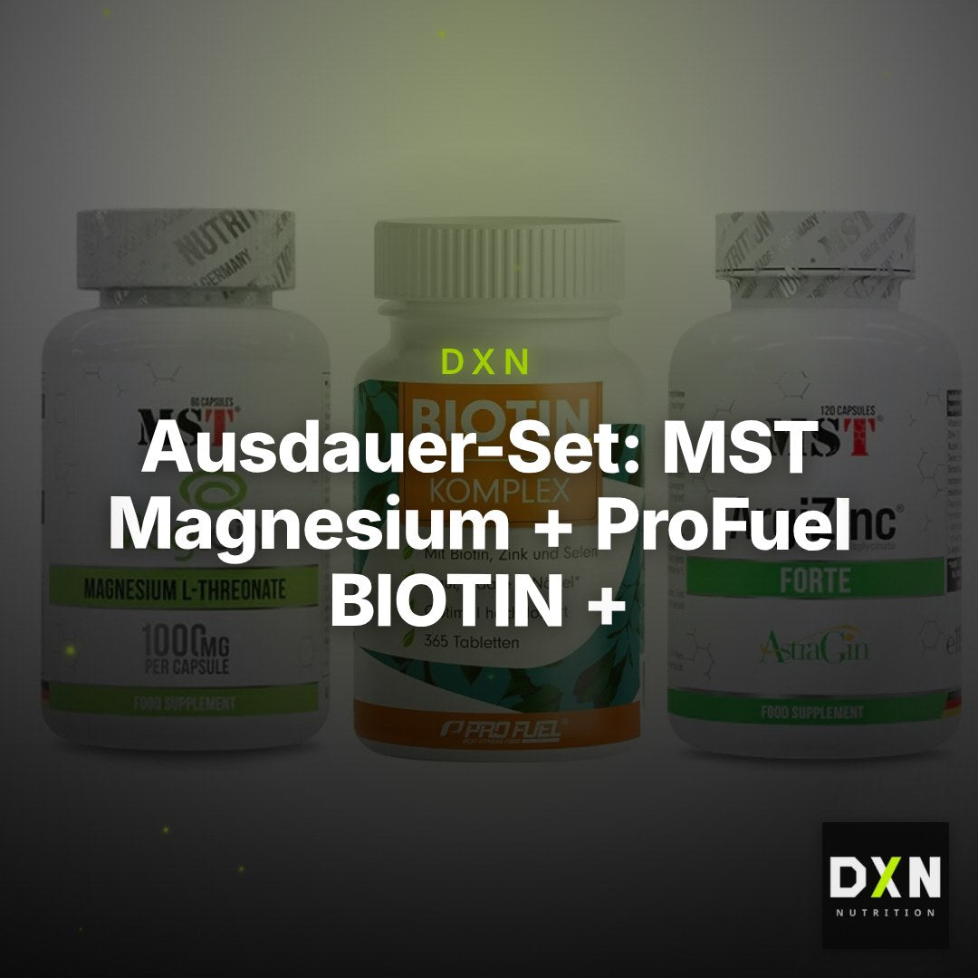 Ausdauer-Set: MST Magnesium + ProFuel BIOTIN + MST ArgiZinc – Clean Showcase Plus