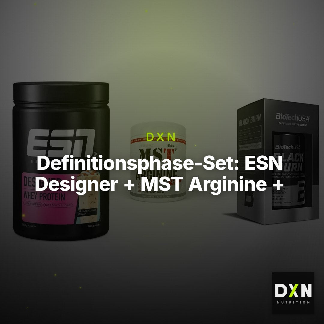 Definitionsphase-Set: ESN Designer + MST Arginine + BioTech Black – Clean Showcase Plus