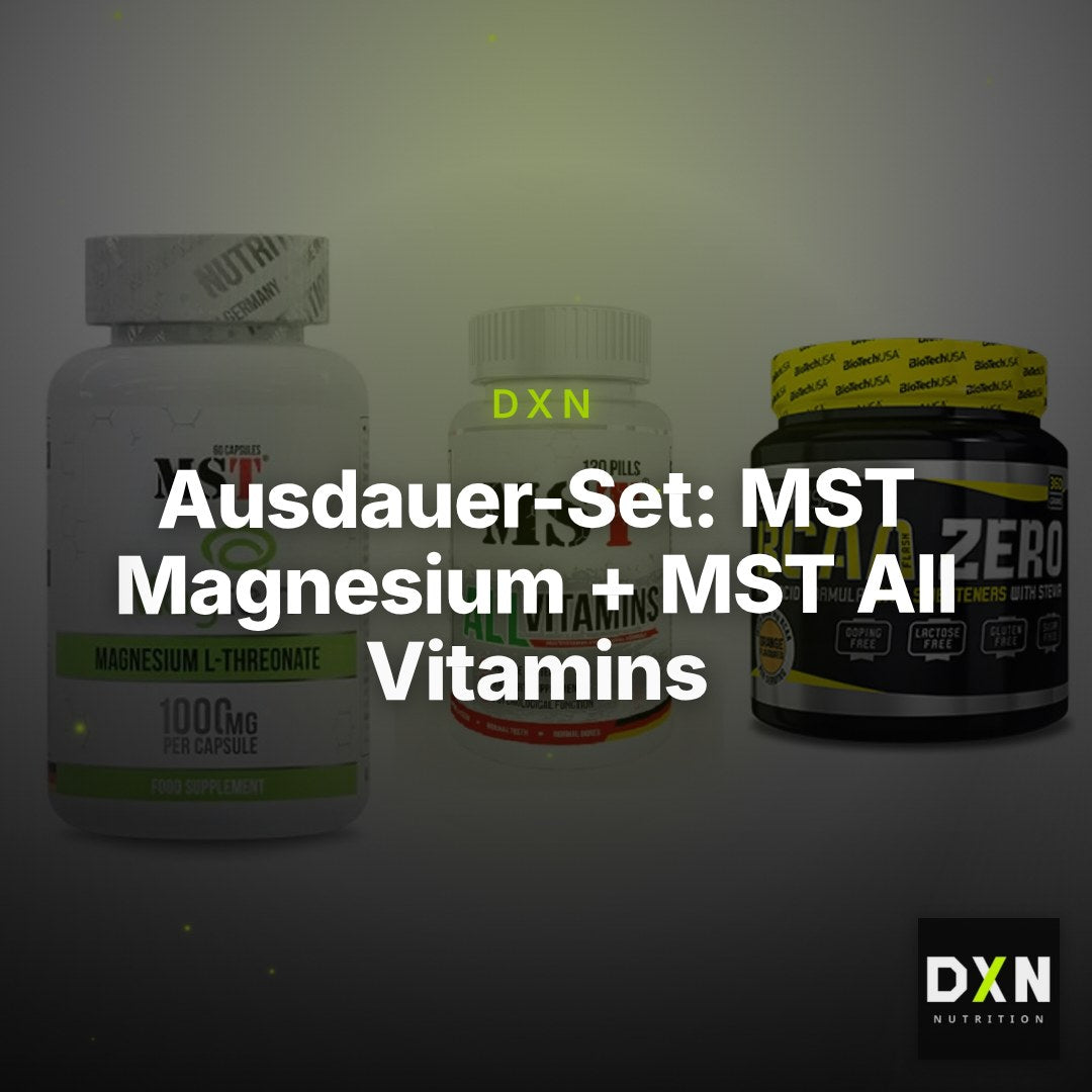 Ausdauer-Set: MST Magnesium + MST All Vitamins + BioTech BCAA – Clean Showcase Plus
