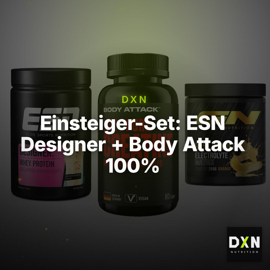 Einsteiger-Set: ESN Designer + Body Attack 100% + GN Base Powder – Clean Showcase Plus