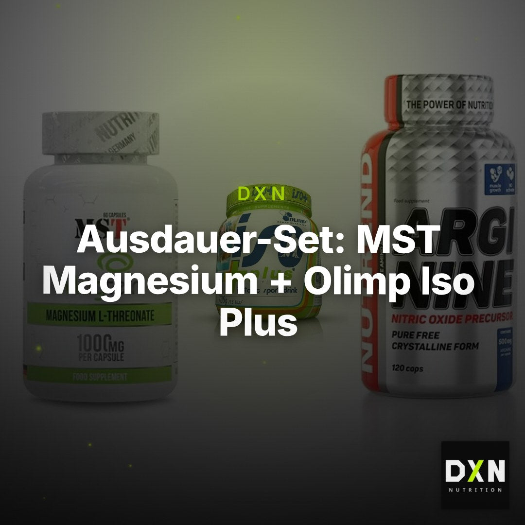 Ausdauer-Set: MST Magnesium + Olimp Iso Plus + Nutrend Arginine – Clean Showcase Plus