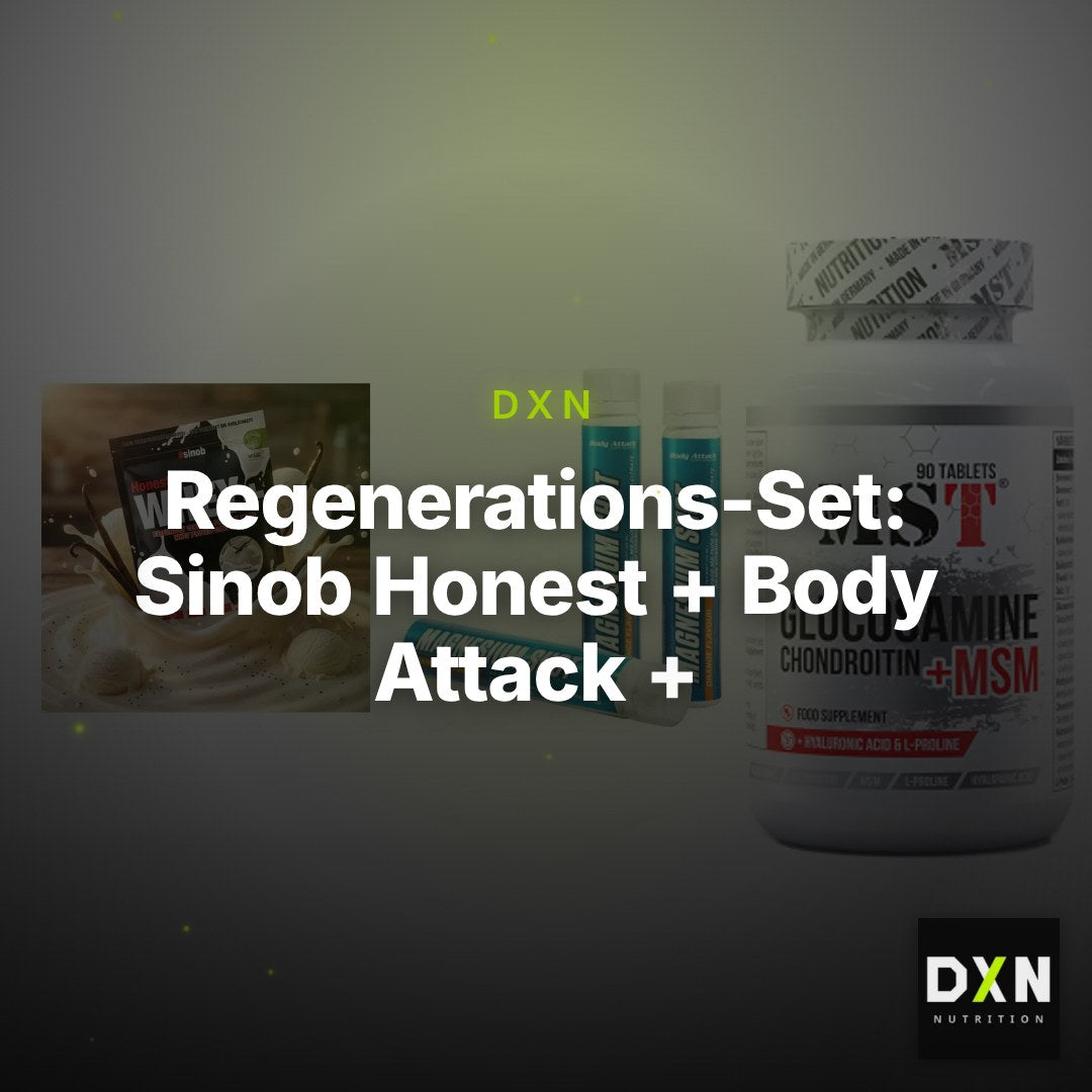 Regenerations-Set: Sinob Honest + Body Attack + MST Glucosamine – Clean Showcase Plus