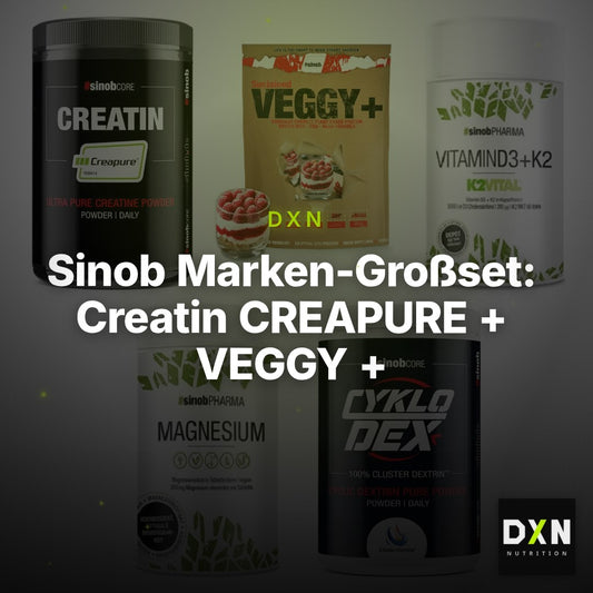 Sinob Marken-Großset: Creatin CREAPURE + VEGGY + VEGAN + 3 weitere – Clean Showcase Plus