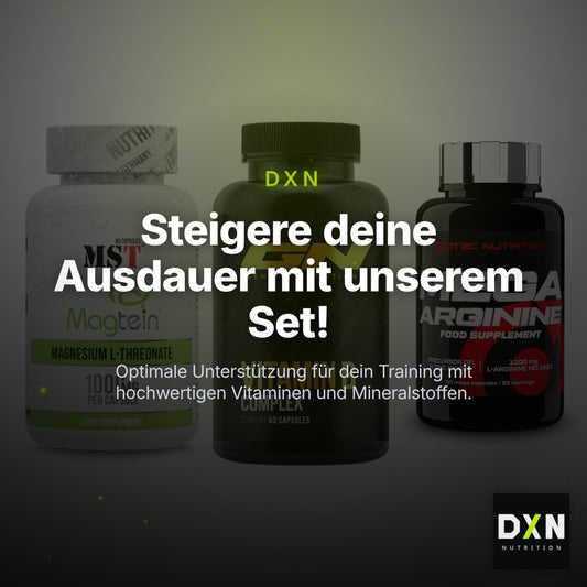 Ausdauer-Set: MST Magnesium + GN Vitamin + Scitec Mega – Clean Showcase Plus