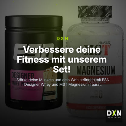 Basis-Set: ESN Designer Whey + MST Magnesium Taurat – Clean Showcase Plus