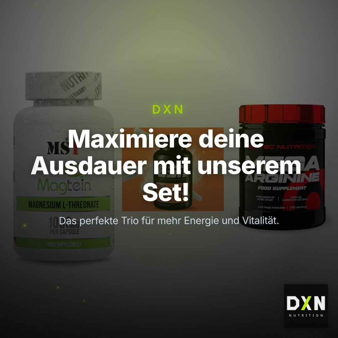 Ausdauer-Set: MST Magnesium + ESN Zinc + Scitec Mega – Clean Showcase Plus