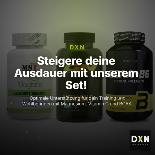 Ausdauer-Set: MST Magnesium + GN Vitamin C + BioTech BCAA+B6 – Clean Showcase Plus