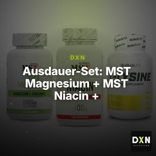 Ausdauer-Set: MST Magnesium + MST Niacin + BioTech L-Lysine – Clean Showcase Plus