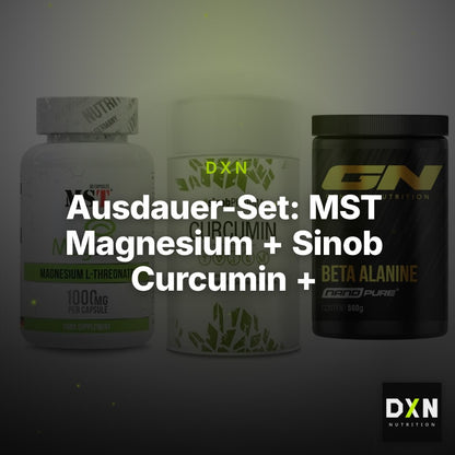 Ausdauer-Set: MST Magnesium + Sinob Curcumin + GN Nano Beta – Clean Showcase Plus