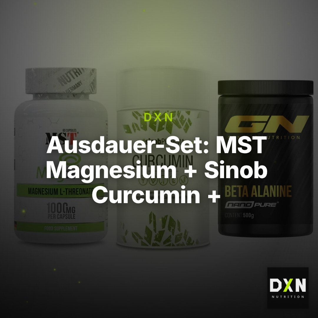 Ausdauer-Set: MST Magnesium + Sinob Curcumin + GN Nano Beta – Clean Showcase Plus