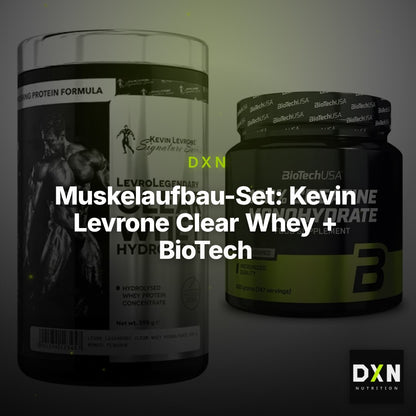 Muskelaufbau-Set: Kevin Levrone Clear Whey + BioTech Creatine – Clean Showcase Plus