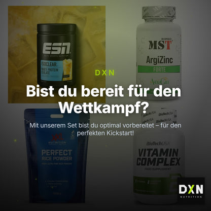 Wettkampfvorbereitung: ESN ISOCLEAR + MST ArgiZinc + 2 weitere – Clean Showcase Plus