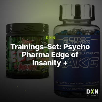 Trainings-Set: Psycho Pharma Edge of Insanity + Scitec AAKG – Clean Showcase Plus