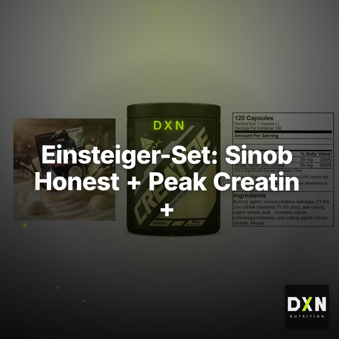 Einsteiger-Set: Sinob Honest + Peak Creatin + GN Zinc Citrate – Clean Showcase Plus