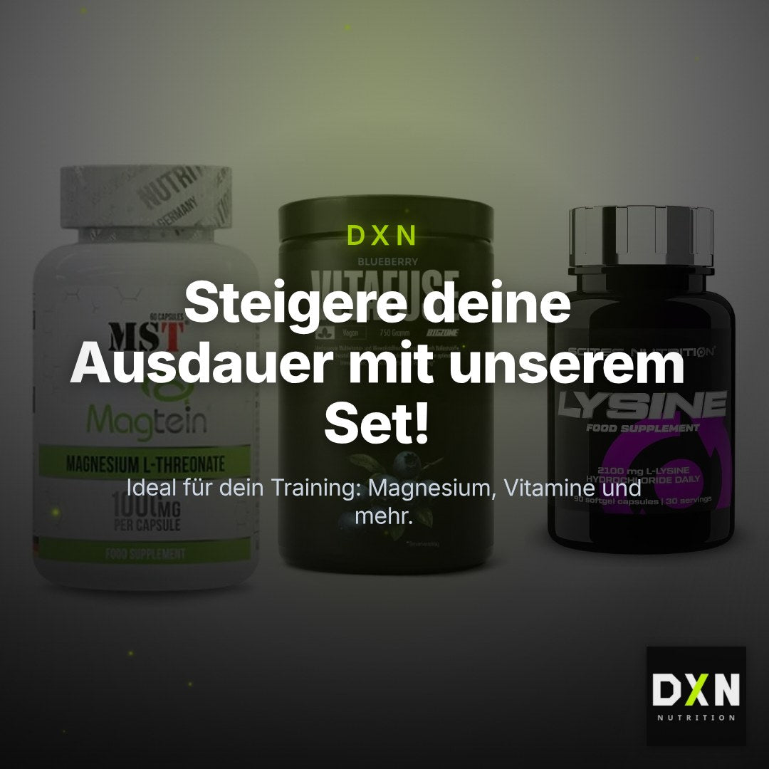 Ausdauer-Set: MST Magnesium + Big Zone Vitafus + Scitec Lysine – Clean Showcase Plus
