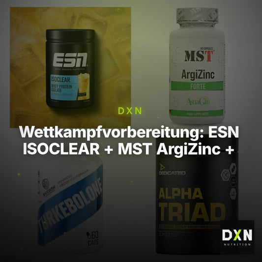Wettkampfvorbereitung: ESN ISOCLEAR + MST ArgiZinc + 2 weitere – Clean Showcase Plus