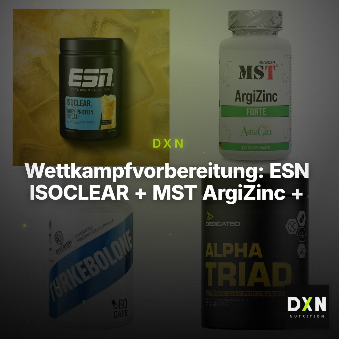 Wettkampfvorbereitung: ESN ISOCLEAR + MST ArgiZinc + 2 weitere – Clean Showcase Plus