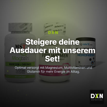 Ausdauer-Set: MST Magnesium + BioTech Multivit + NNT Glutamin – Clean Showcase Plus