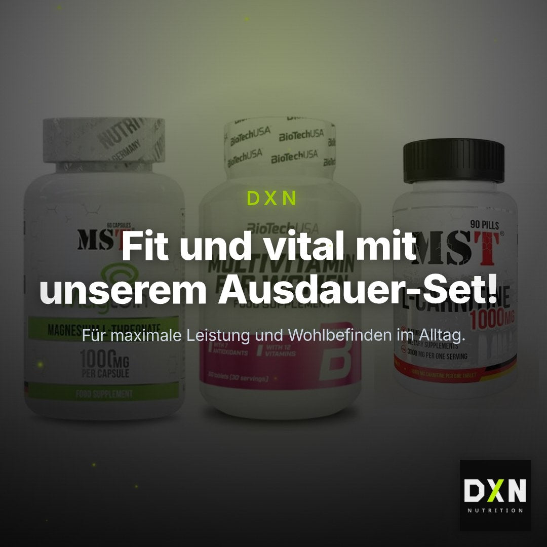 Ausdauer-Set: MST Magnesium + BioTech Multivit + MST L-Carnitine – Clean Showcase Plus