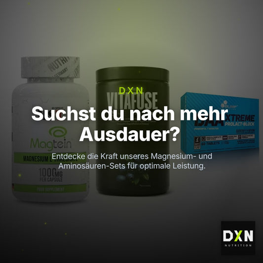 Ausdauer-Set: MST Magnesium + Big Zone Vitafus + Olimp DAA Xtreme – Clean Showcase Plus
