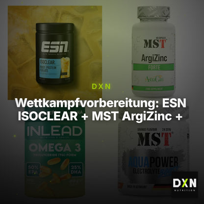 Wettkampfvorbereitung: ESN ISOCLEAR + MST ArgiZinc + 2 weitere – Clean Showcase Plus