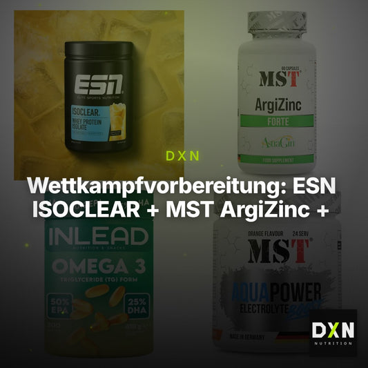Wettkampfvorbereitung: ESN ISOCLEAR + MST ArgiZinc + 2 weitere – Clean Showcase Plus