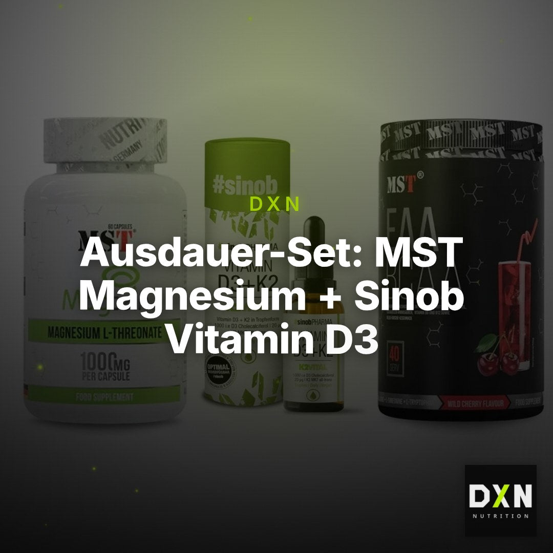 Ausdauer-Set: MST Magnesium + Sinob Vitamin D3 + MST EAA & BCAA – Clean Showcase Plus