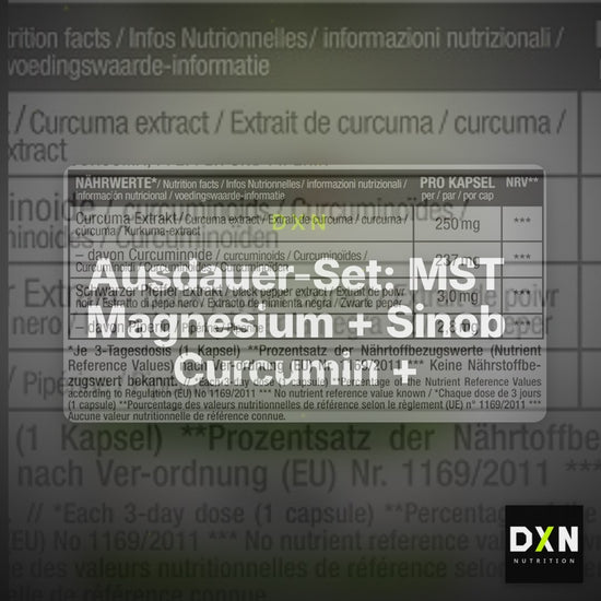 Ausdauer-Set: MST Magnesium + Sinob Curcumin + Peak Arginin – Clean Showcase Plus