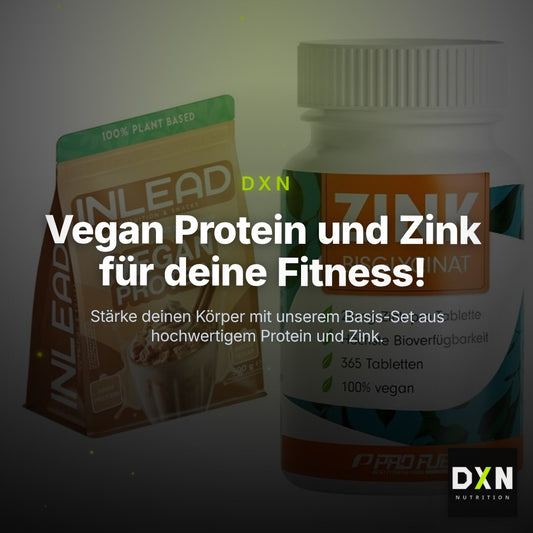 Basis-Set: INLEAD Vegan Protein + ProFuel Zink Bisclycinat – Clean Showcase Plus