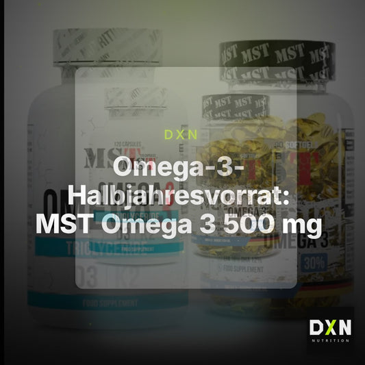 Omega-3-Halbjahresvorrat: MST Omega 3 500 mg – 180 Tage, 210 Kapseln – Clean Showcase Plus
