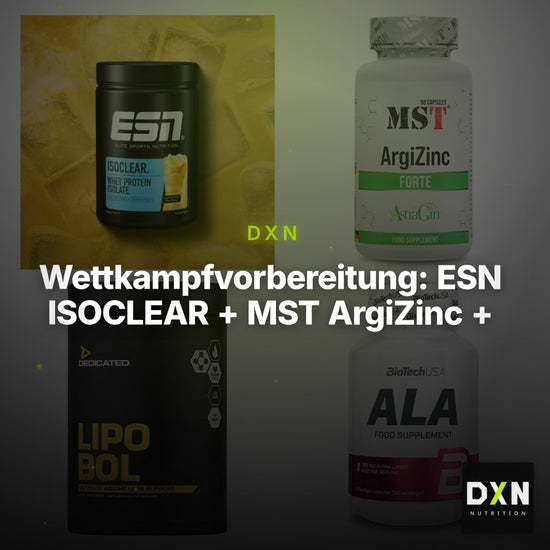 Wettkampfvorbereitung: ESN ISOCLEAR + MST ArgiZinc + 2 weitere – Clean Showcase Plus