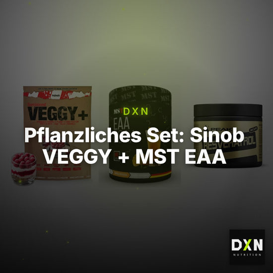 Pflanzliches Set: Sinob VEGGY + MST EAA & BCAA + Peak Resveratro – Clean Showcase Plus