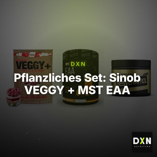 Pflanzliches Set: Sinob VEGGY + MST EAA & BCAA + Peak Resveratro – Clean Showcase Plus