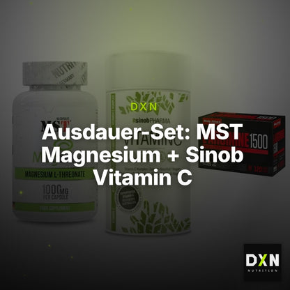 Ausdauer-Set: MST Magnesium + Sinob Vitamin C + Body Attack – Clean Showcase Plus
