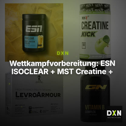 Wettkampfvorbereitung: ESN ISOCLEAR + MST Creatine + 2 weitere – Clean Showcase Plus