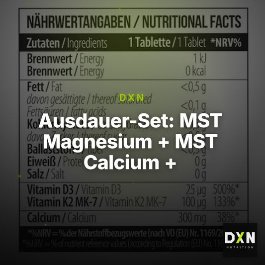 Ausdauer-Set: MST Magnesium + MST Calcium + INLEAD L-Carniti – Clean Showcase Plus
