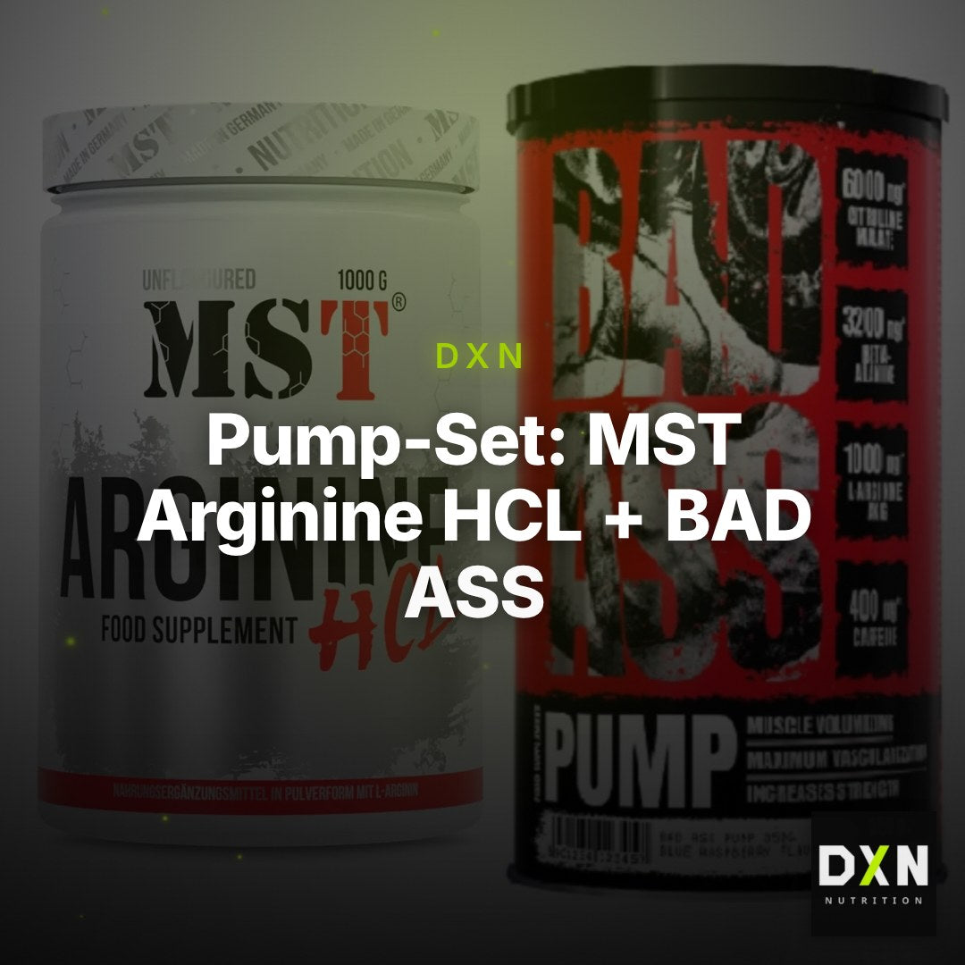 Pump-Set: MST Arginine HCL + BAD ASS Pump – Clean Showcase Plus