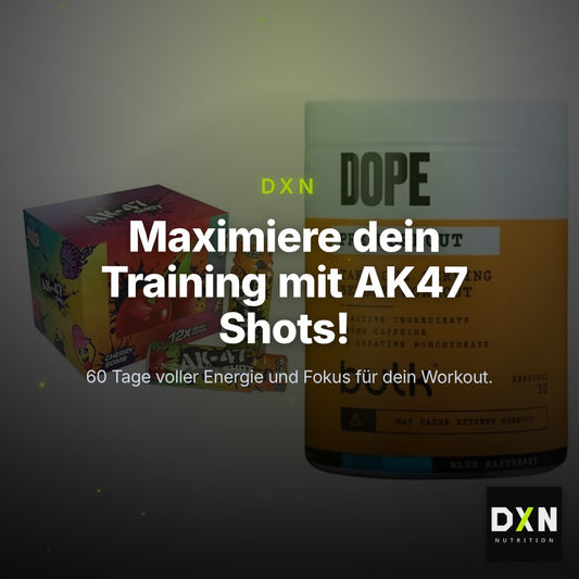 Booster-Trainingsvorrat: AK47 Labs AK47 Shots – 60 Tage, 78 Portionen – Clean Showcase Plus