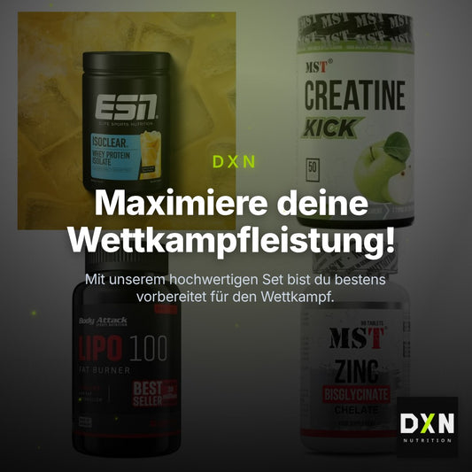 Wettkampfvorbereitung: ESN ISOCLEAR + MST Creatine + 2 weitere – Clean Showcase Plus