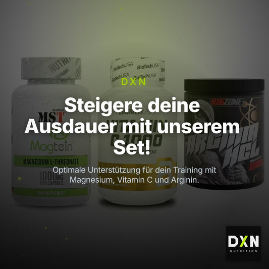 Ausdauer-Set: MST Magnesium + BioTech Vitamin + Big Zone Arginin – Clean Showcase Plus