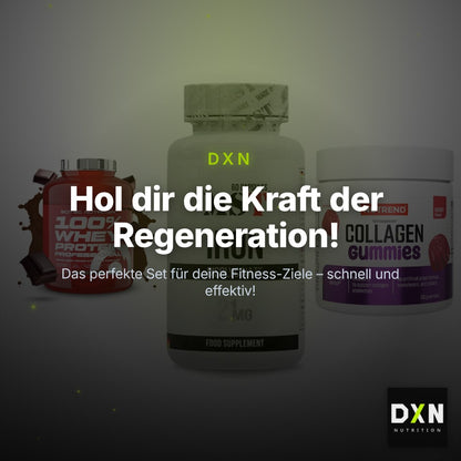 Regenerations-Set: Scitec 100% + MST Iron + Nutrend Collage – Clean Showcase Plus