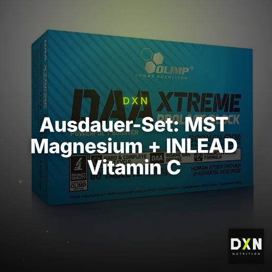 Ausdauer-Set: MST Magnesium + INLEAD Vitamin C + Olimp DAA Xtreme – Clean Showcase Plus