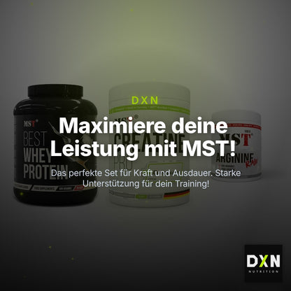 MST Marken-Trio: Best Whey + Creatin Pro + Arginine RAW – Clean Showcase Plus