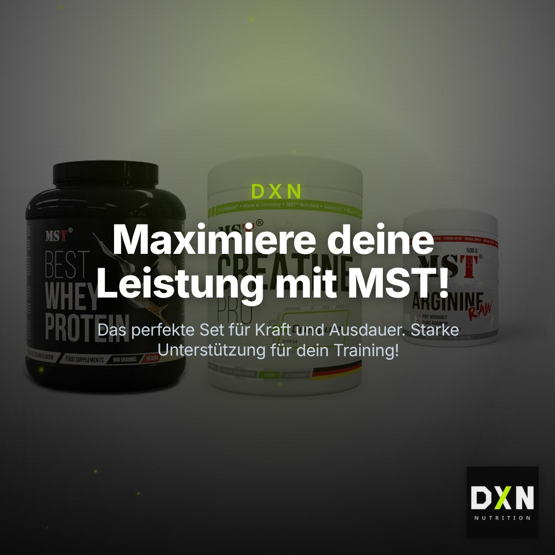 MST Marken-Trio: Best Whey + Creatin Pro + Arginine RAW – Clean Showcase Plus
