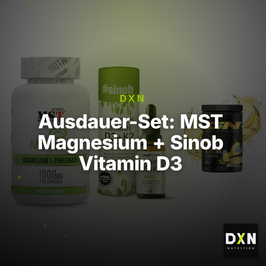 Ausdauer-Set: MST Magnesium + Sinob Vitamin D3 + GN EAA Xtreme – Clean Showcase Plus