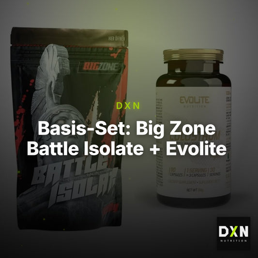 Basis-Set: Big Zone Battle Isolate + Evolite Nutrition Colostrum 30% – Clean Showcase Plus