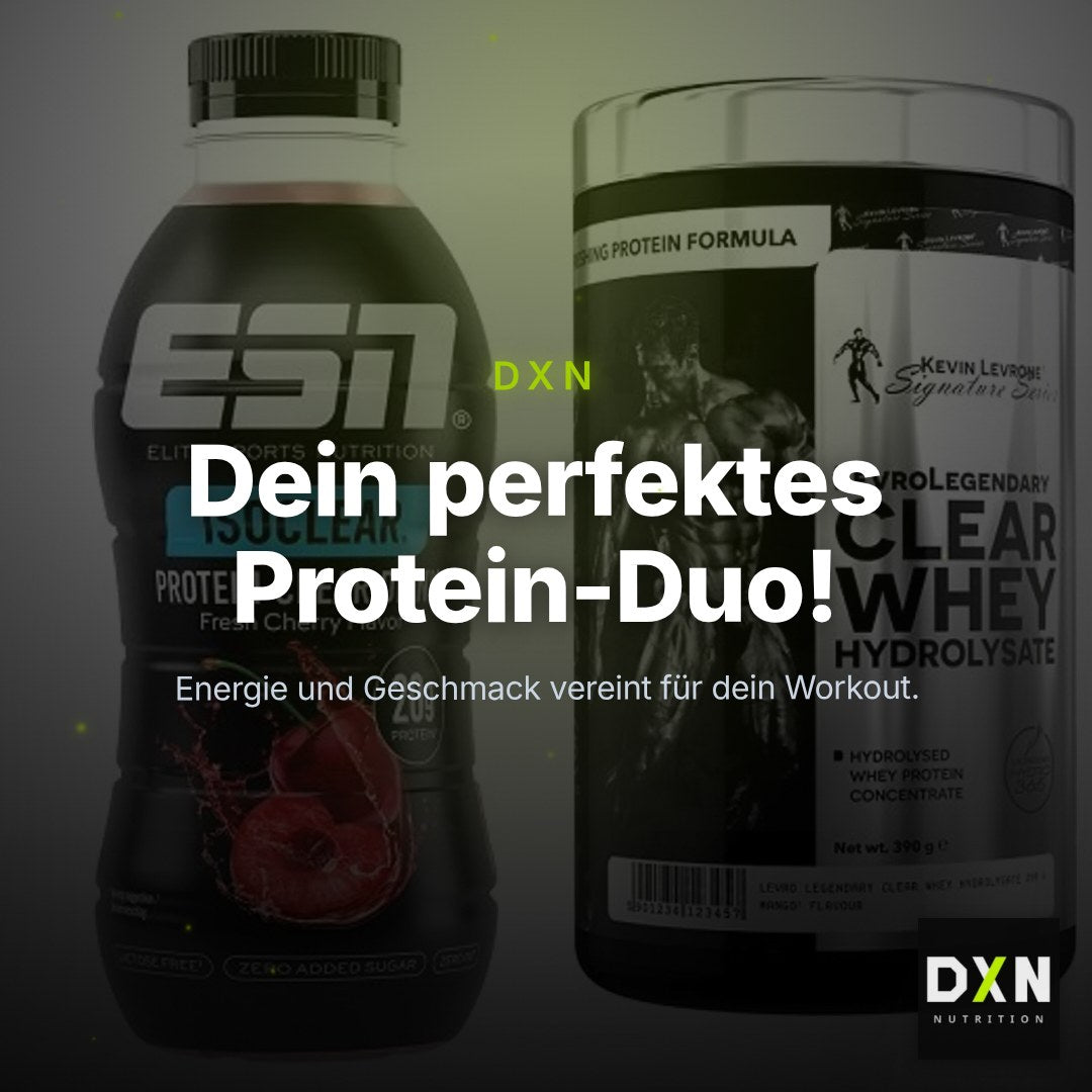Clear-Whey-Duo: ESN Isoclear RTD + Kevin Levrone Clear Whey – Clean Showcase Plus