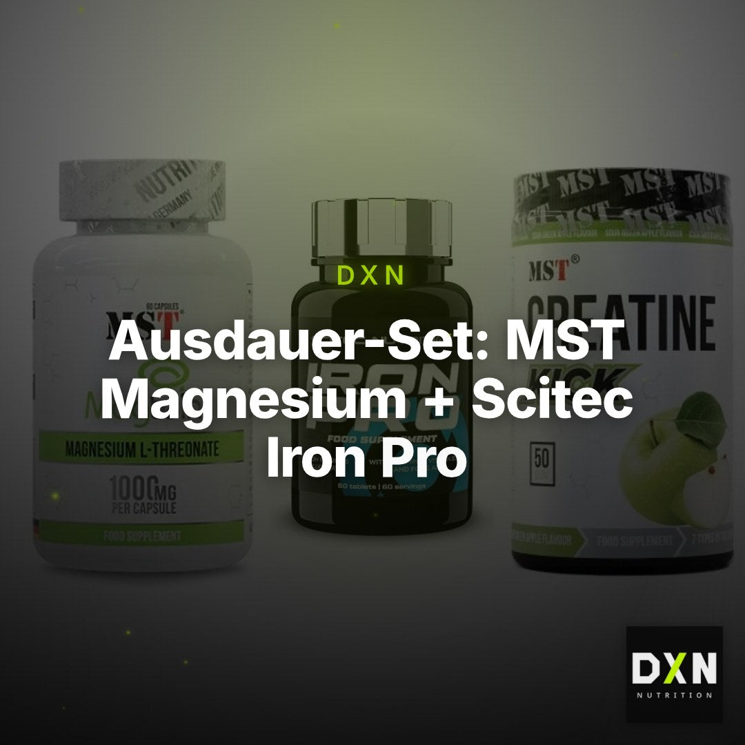 Ausdauer-Set: MST Magnesium + Scitec Iron Pro + MST Creatine – Clean Showcase Plus
